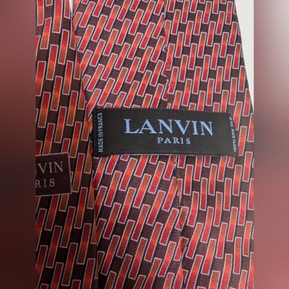 Lanvin Red and Black Men's Tie - Picture 6 of 9